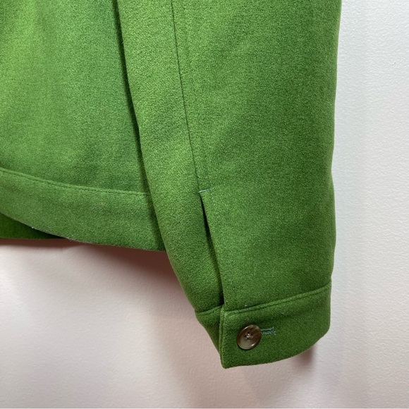 ASOS Women’s Wool Blend Long Sleeve Button Down Pea Coat Size XL Green - Picture 12 of 15